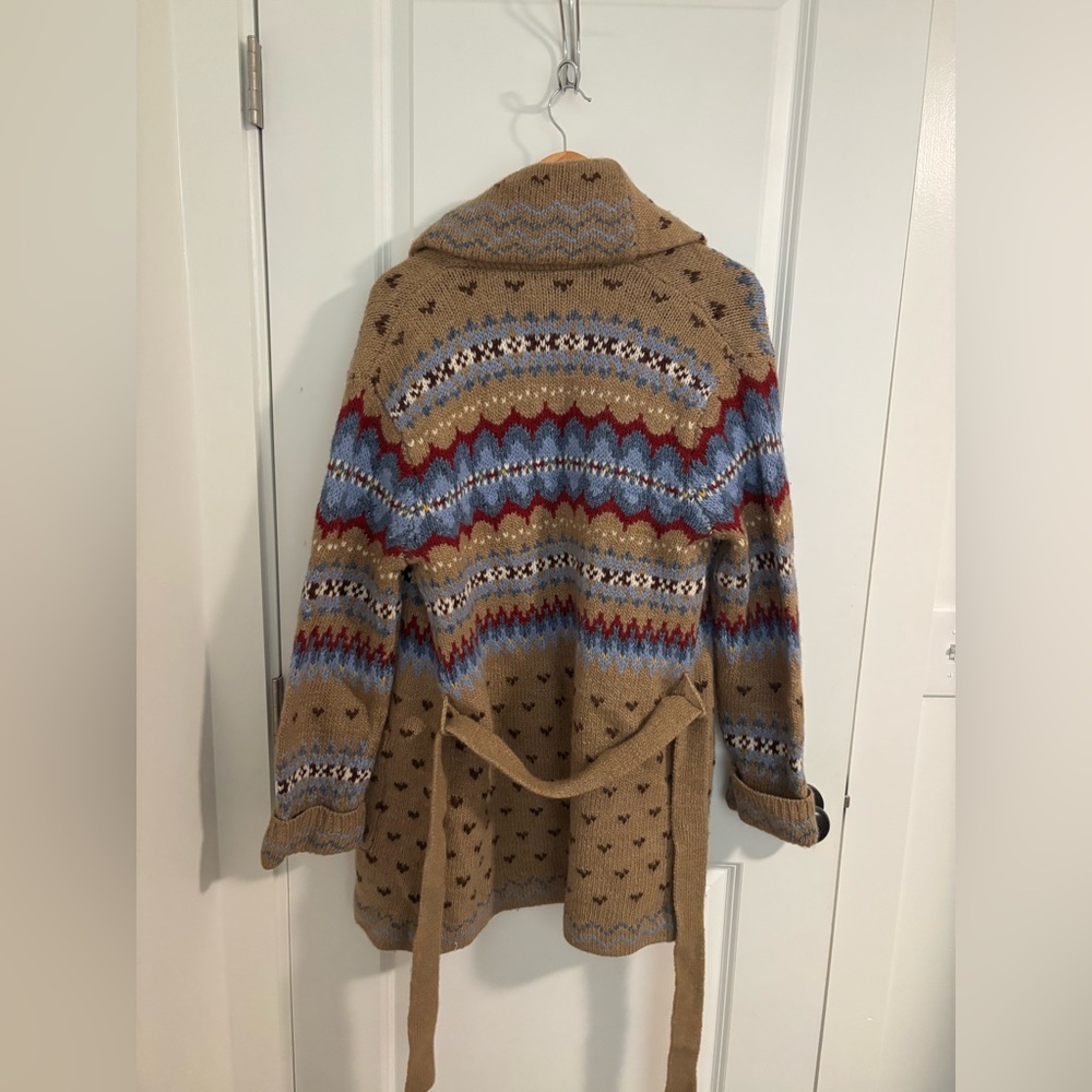 NWT RALPH LAUREN Polo Pattern Knit Cardigan Sweater Wool Alpaca Jacquard Size XS - Picture 15 of 15